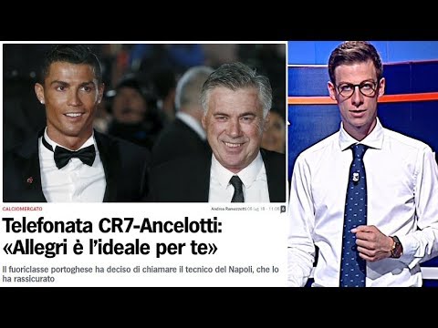 Ancelotti a CRISTIANO RONALDO: “ALLEGRI è l’ideale per te!”, JUVE: Maglia CR7 via dallo store REAL!