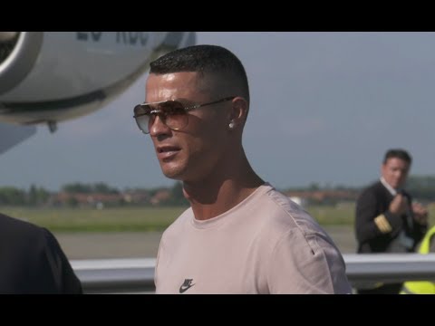 Cristiano Ronaldo touches down in Turin ahead of Juventus visit!