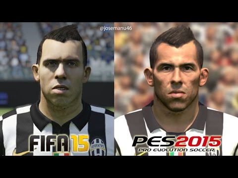 FIFA 15 vs PES 2015 JUVENTUS Face Comparison