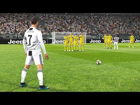 PES 2019 | JUVENTUS VS CHIEVO | Ronaldo and Dybala Free Kick Goals | Gameplay PC