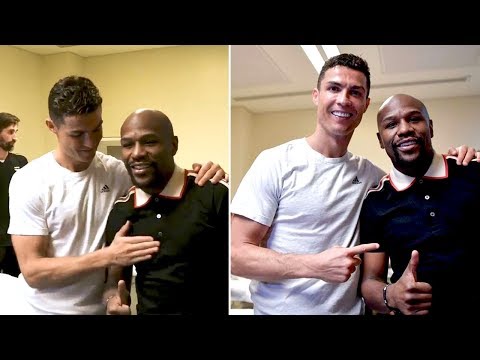 Floyd Mayweather Meets Cristiano Ronaldo after the SuperCoppa also the Juventus Team