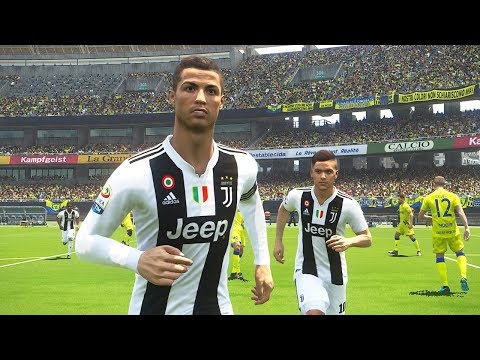 PES 2018 | CHIEVO VS JUVENTUS | Ronaldo First Goal For Juventus | Gameplay PC