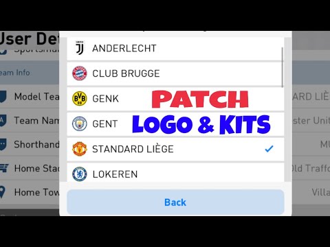 PES 19 mobile Patch 3.1.3 Juventus,Manchester,real madrid logo & kit