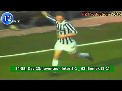 Zbigniew Boniek – 31 goals in Serie A (Juventus, Roma 1982-1988)