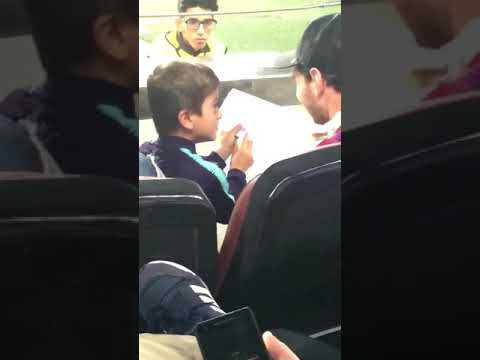 Lionel Messi’s son Caught Drawining Juventus Logo and then showing his dad! – Must See!